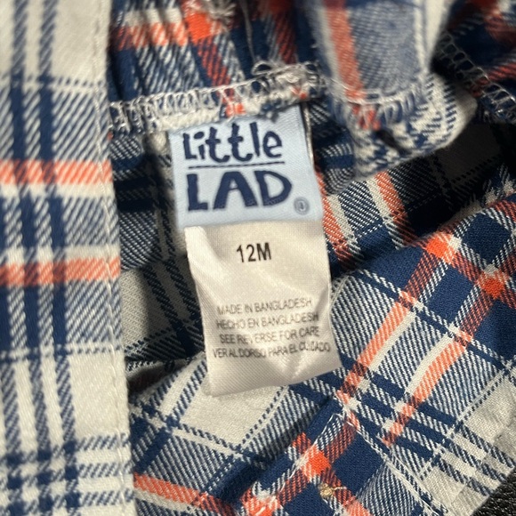 4/$20 Plaid Overalls in Blue and White - Picture 5 of 5